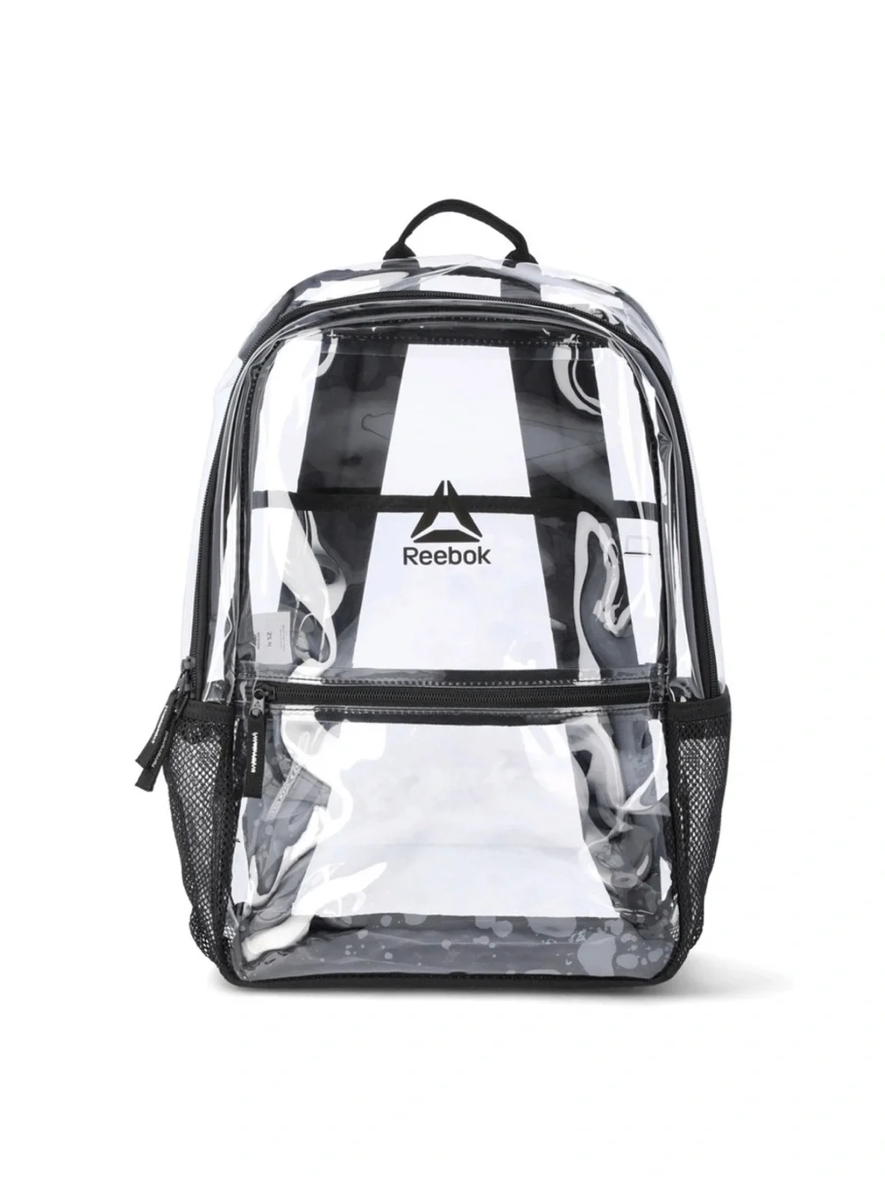 Reebok Clear Transparent Backpack with Black Trim for Men